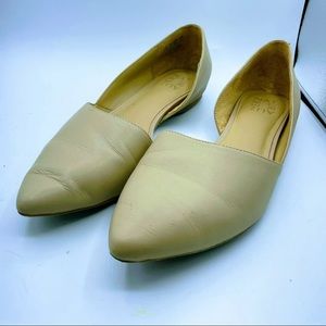 Womens Naturalizer Samantha Tan/Buff Pointed Toe Flats Size 9.5 Fast Shipping